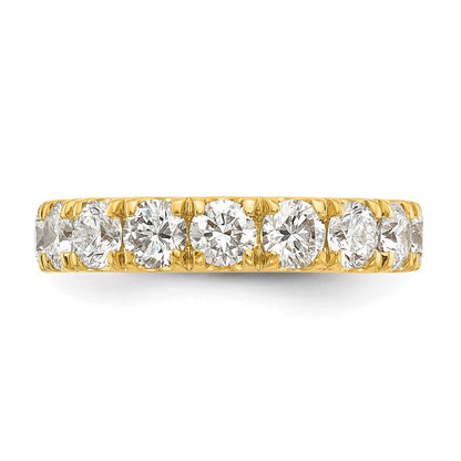 14K Yellow Gold Cert. Lab Grown Diamond VS DEF 2 ct Wedding Band Ring