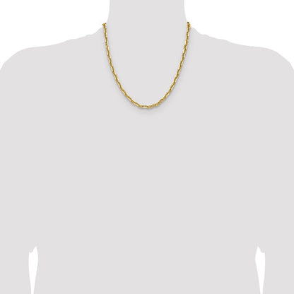 14K Yellow Gold 5.7mm D/C Mariner Anchor 20 Inch Chain