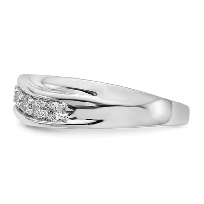 IBGoodman 14K White Gold 1/2 carat Lab Grown Diamond VS/SI+ G+ Seven Stone Complete Men's Ring