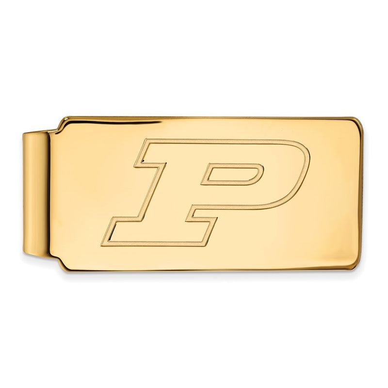 14K Yellow Gold Gold LogoArt Purdue University Letter P Money Clip