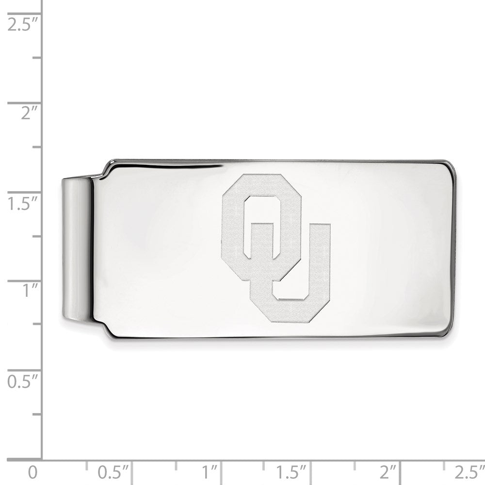 14K White Gold LogoArt University of Oklahoma O-U Money Clip