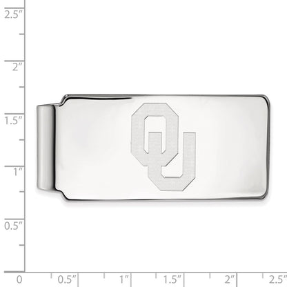 14K White Gold LogoArt University of Oklahoma O-U Money Clip