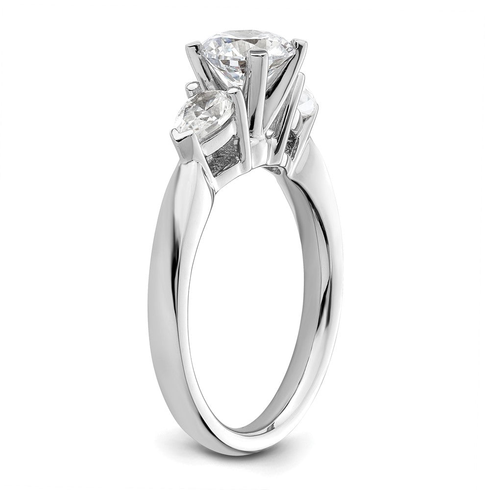 14k White Gold Real Diamond Wedding Band