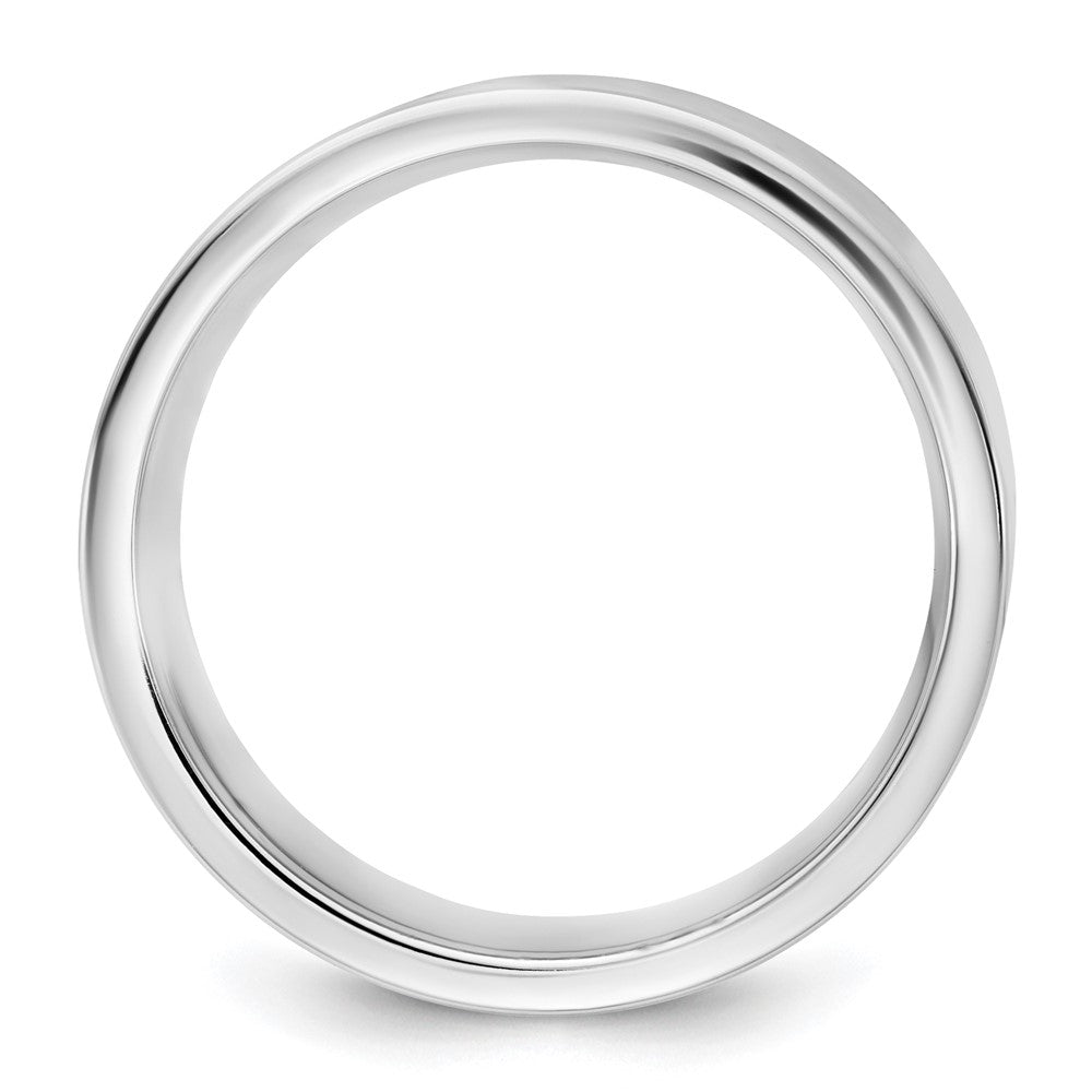 14k White Gold 9mm Standard Flat Comfort Fit Wedding Band Ring