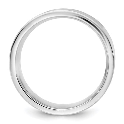 14k White Gold 9mm Standard Flat Comfort Fit Wedding Band Ring