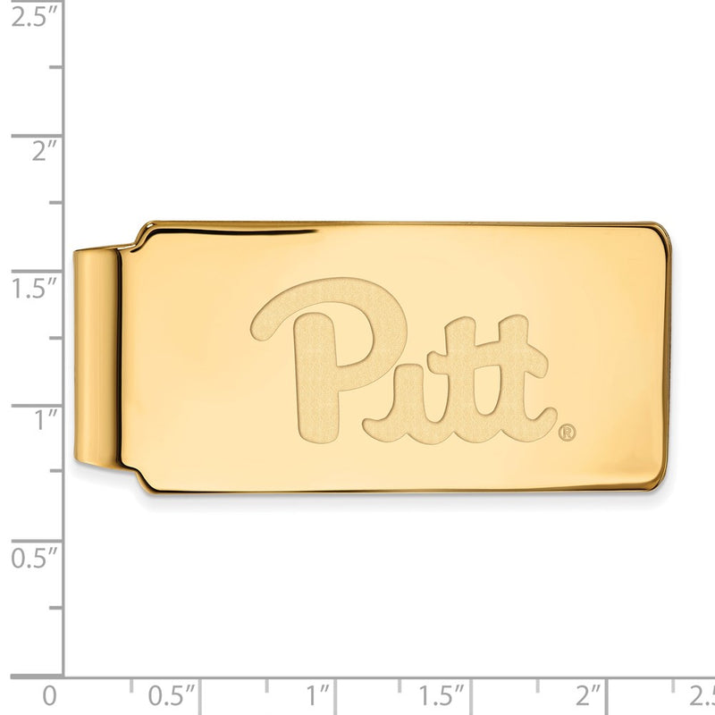 14K Yellow Gold Gold LogoArt University of Pittsburgh Money Clip