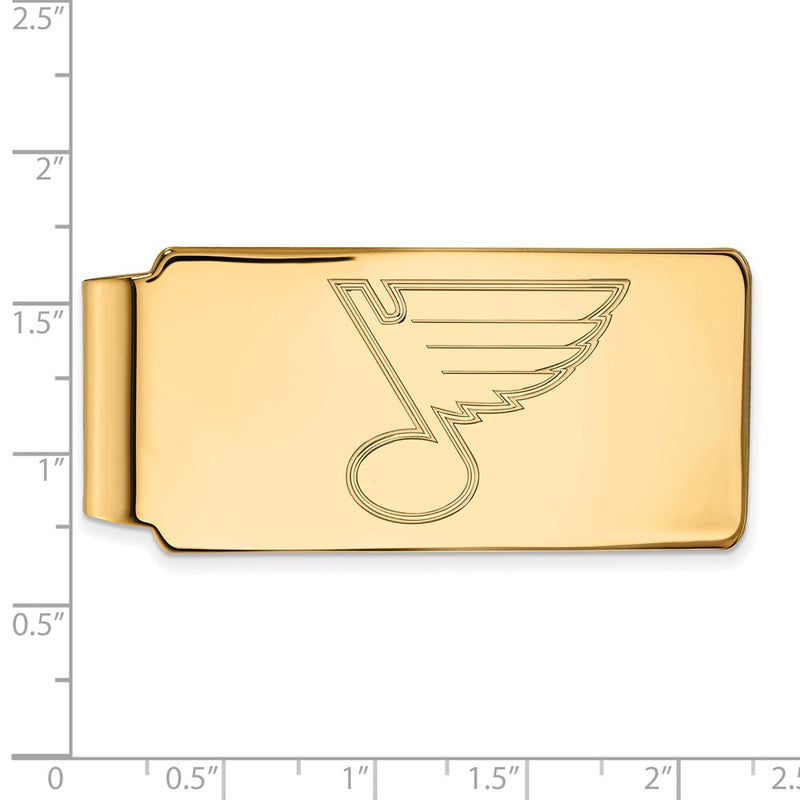 14K Yellow Gold Gold NHL LogoArt St. Louis Blues Money Clip