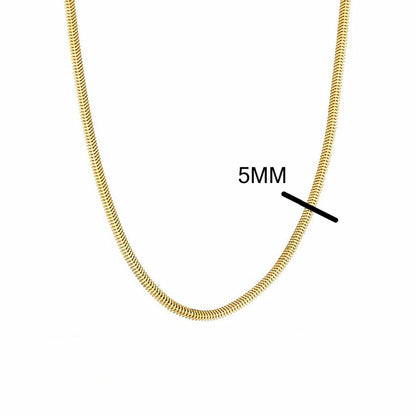 14K Yellow Gold Herringbone Chain Necklace 50 cm