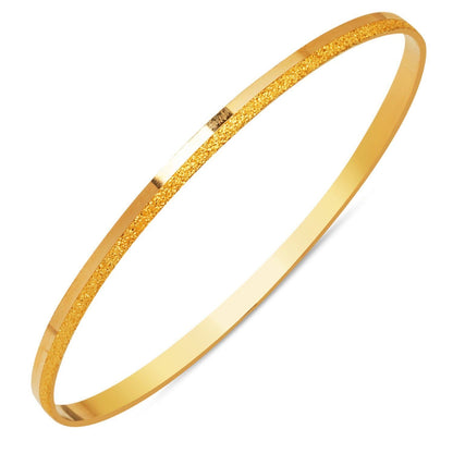 22K Yellow Gold Thin Stackable Bangle (9 g)