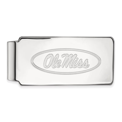 10K White Gold LogoArt University of Mississippi Ole Miss Money Clip