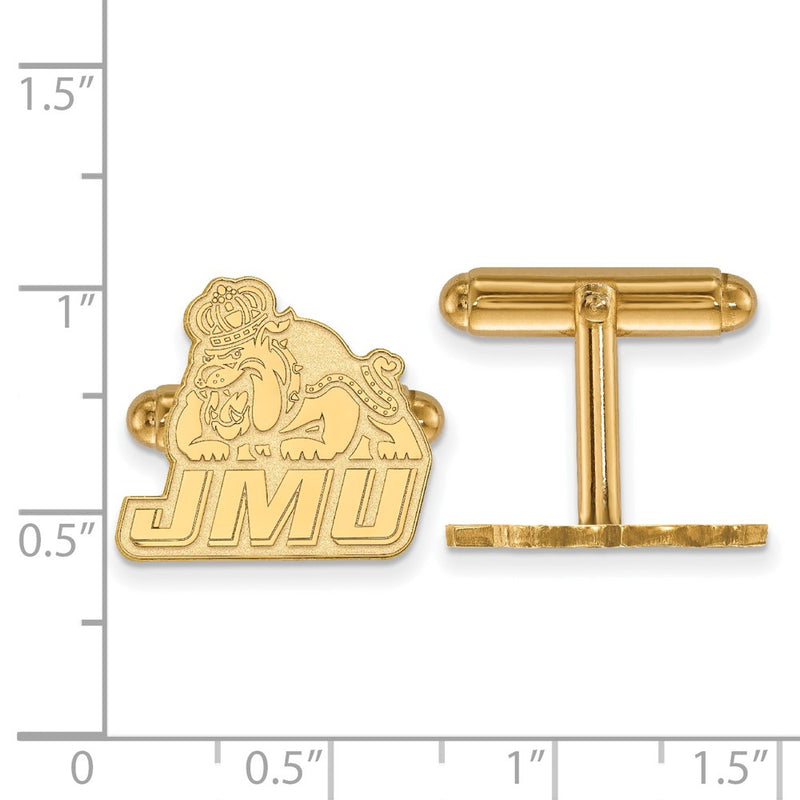 14K Yellow Gold Gold LogoArt James Madison University Cuff Links