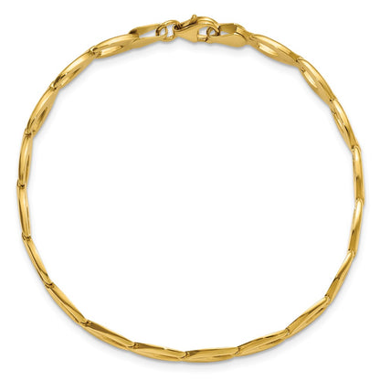 14K Yellow Gold Fancy Link 7.25 Inch Bracelet
