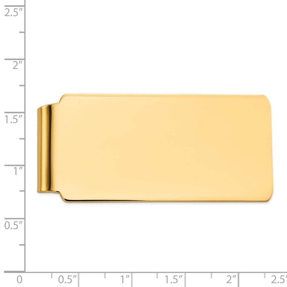 14K Yellow Gold Men's Polished Money Clip