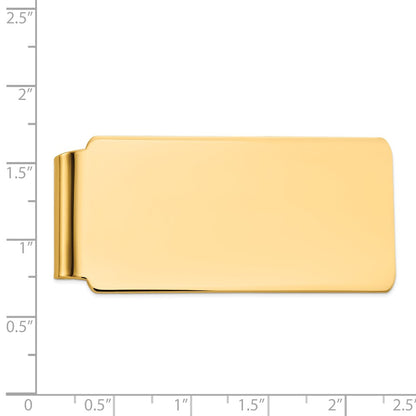 14K Yellow Gold Men's Polished Money Clip