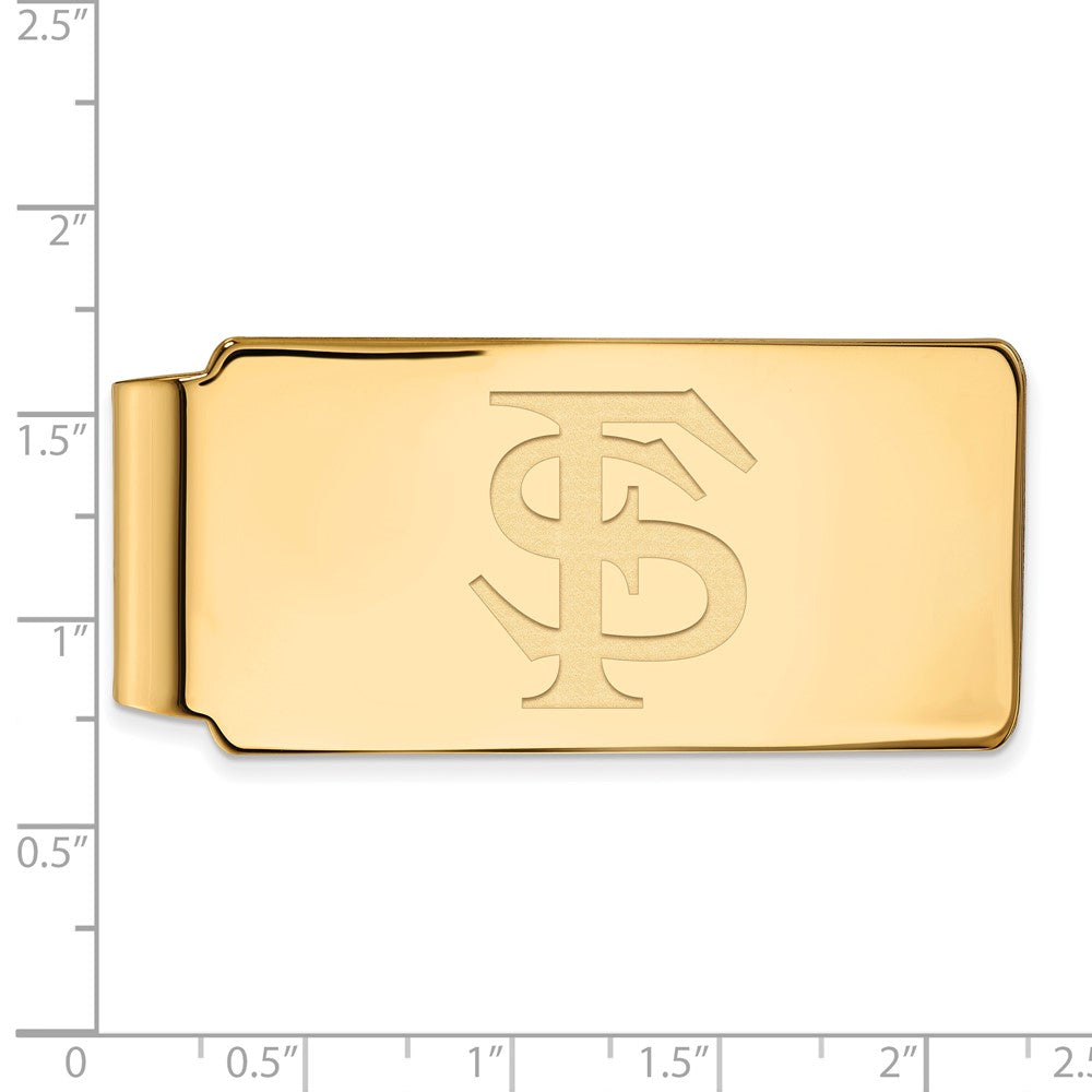 10K Yellow Gold Gold LogoArt Florida State University F-S Money Clip