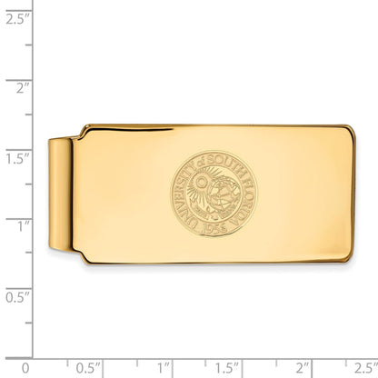 14K Yellow Gold Gold LogoArt University of South Florida Crest Money Clip