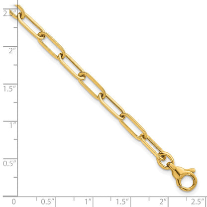14K Yellow Gold Polished 4.75mm Paper Clip Link 7.75 Inch Bracelet