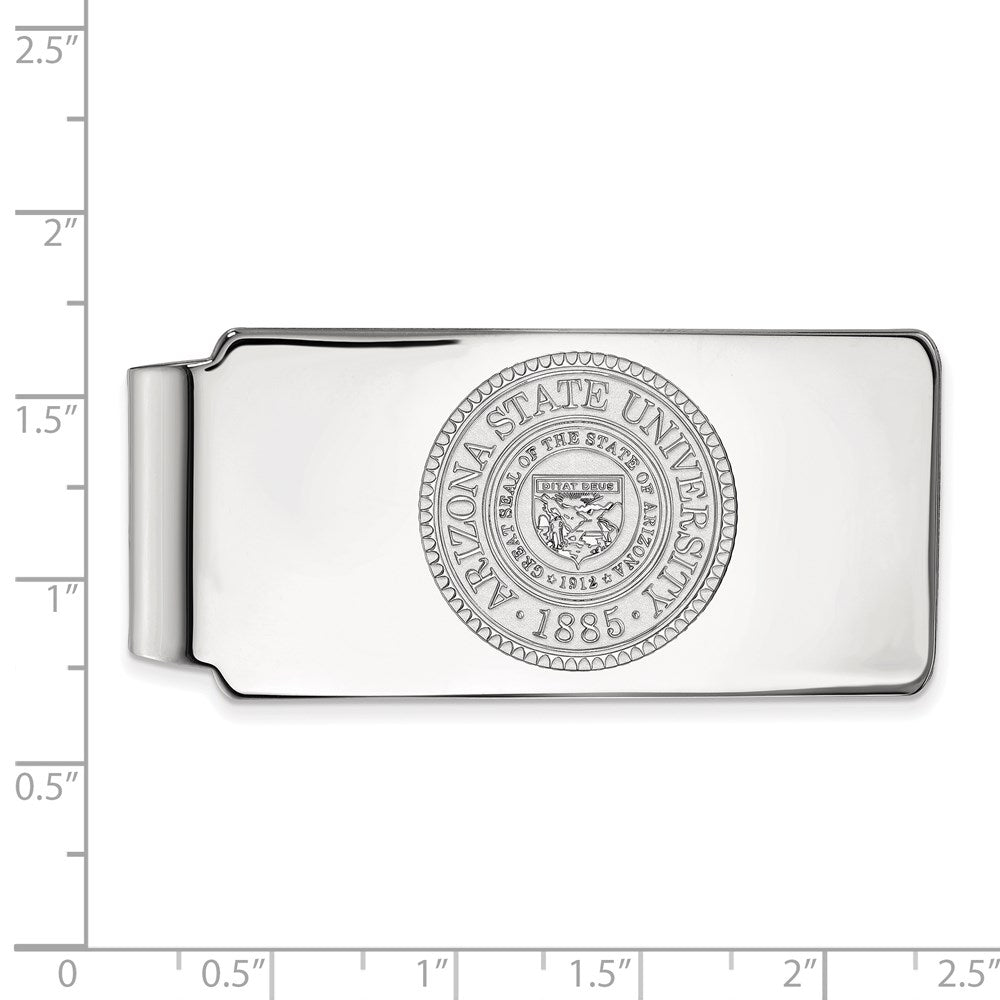 10K White Gold LogoArt Arizona State University Crest Money Clip