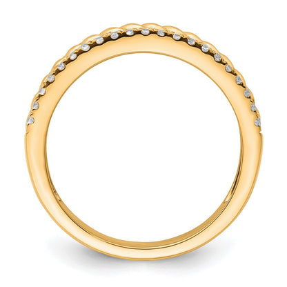 14K Yellow Gold Polished Diamond Fashion Ring