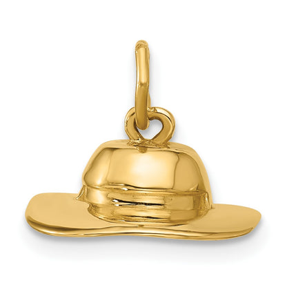 14K Yellow Gold Sun Hat Charm
