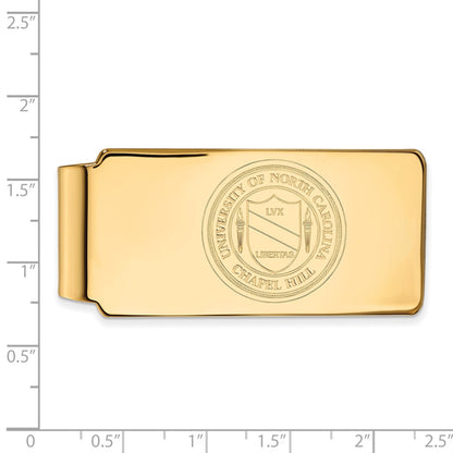 14K Yellow Gold Gold LogoArt University of North Carolina Crest Money Clip