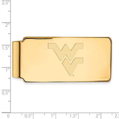 10K Yellow Gold Gold LogoArt West Virginia University W-V Money Clip