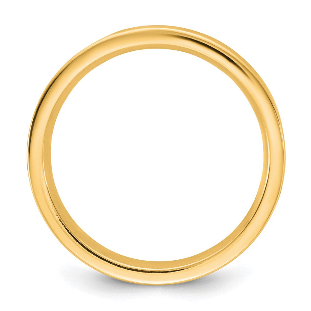 14K Yellow Gold 3.5mm Standard Flat Comfort Fit Wedding Band Ring