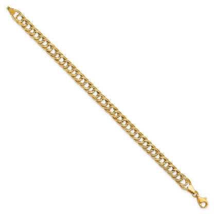 14K Yellow Gold Fancy Link 7 Inch Bracelet