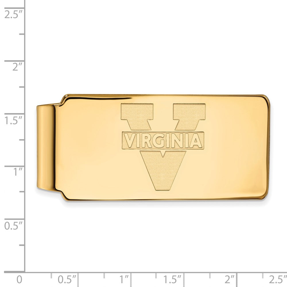 14K Yellow Gold Gold LogoArt University of Virginia Money Clip