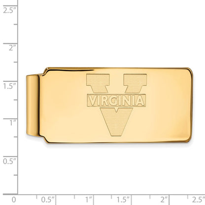 14K Yellow Gold Gold LogoArt University of Virginia Money Clip