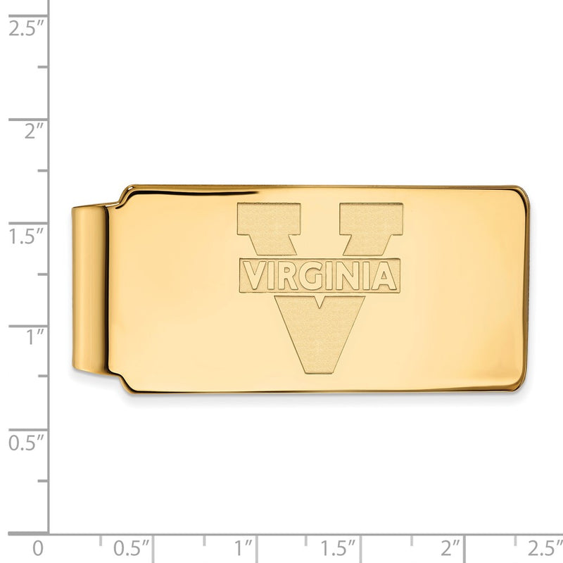 14K Yellow Gold Gold LogoArt University of Virginia Money Clip