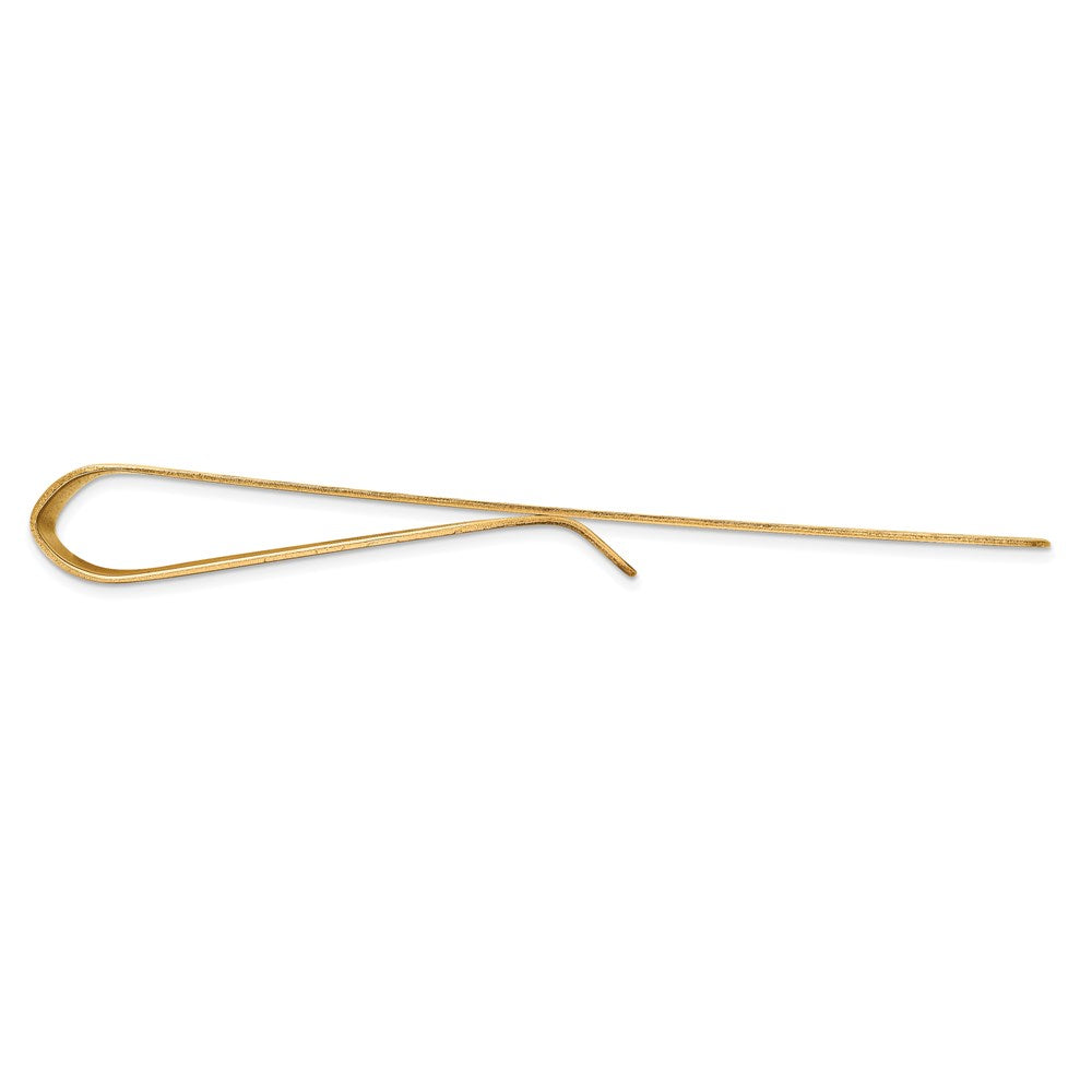 14K Yellow Gold Men's Grooved Polished Money Clip