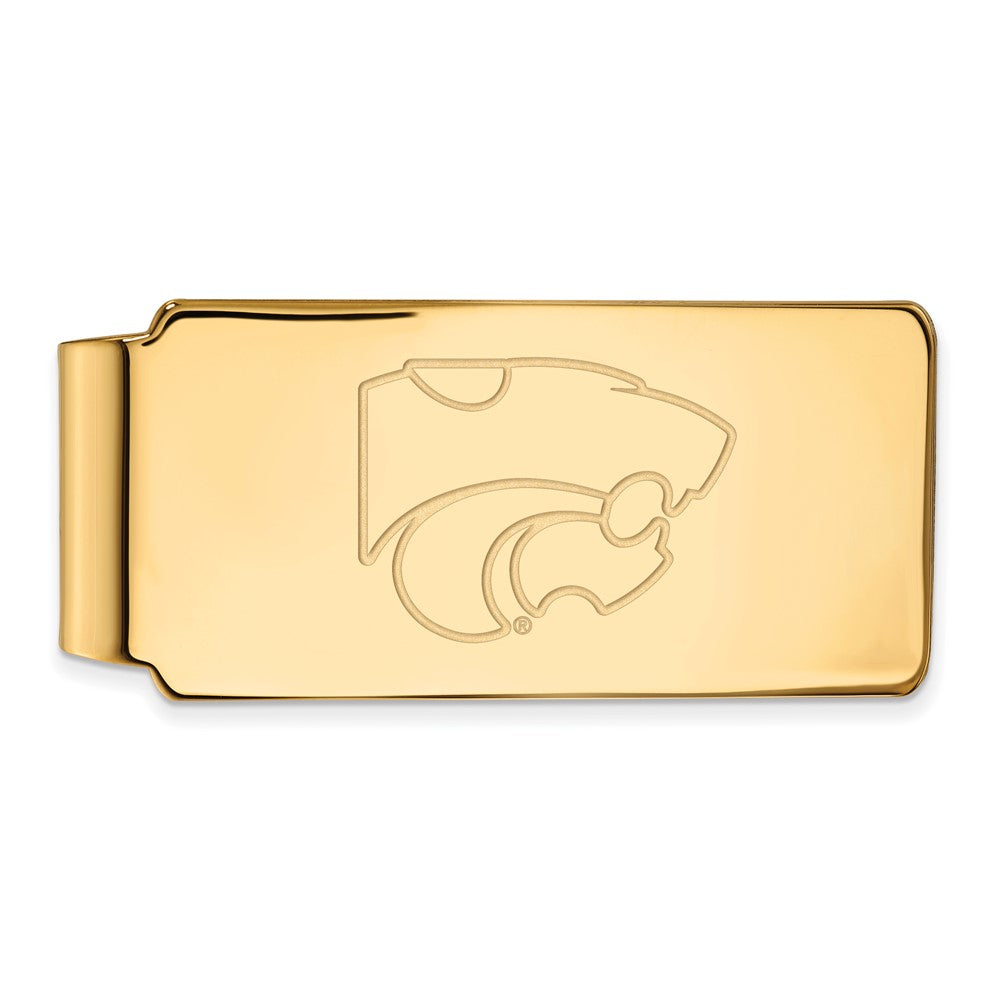 14K Yellow Gold Gold LogoArt Kansas State University Wildcat Money Clip