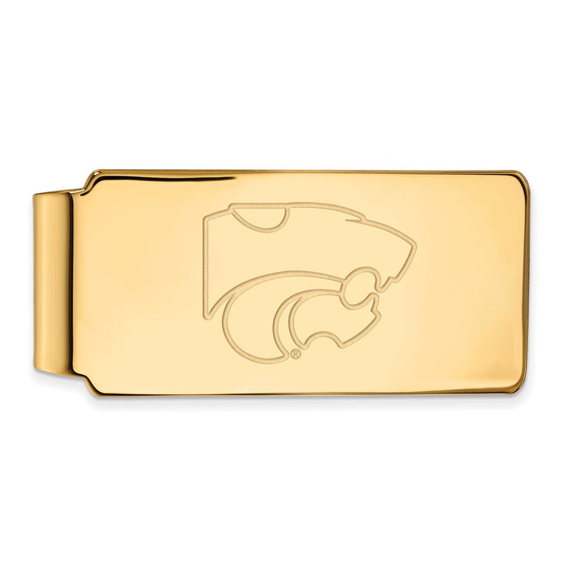 14K Yellow Gold Gold LogoArt Kansas State University Wildcat Money Clip