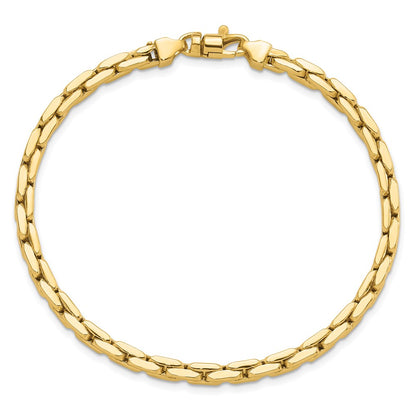 14K Yellow Gold Polished 4.5mm Fancy Link 8.25 Inch Bracelet