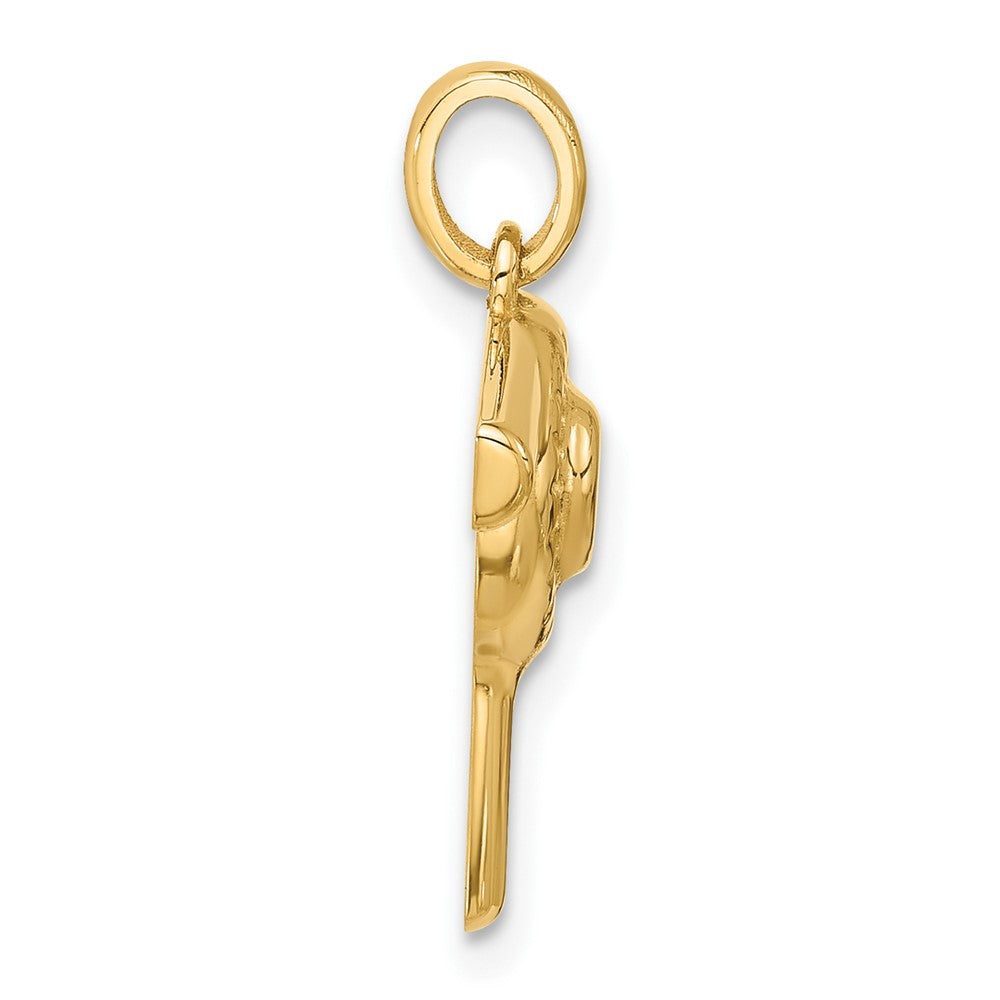 14K Yellow Gold Fancy Hairdryer Charm