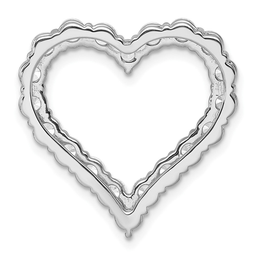 14K White Gold Certified Gold Lab Grown Diamond 3ctw VS DEF Heart Pendant