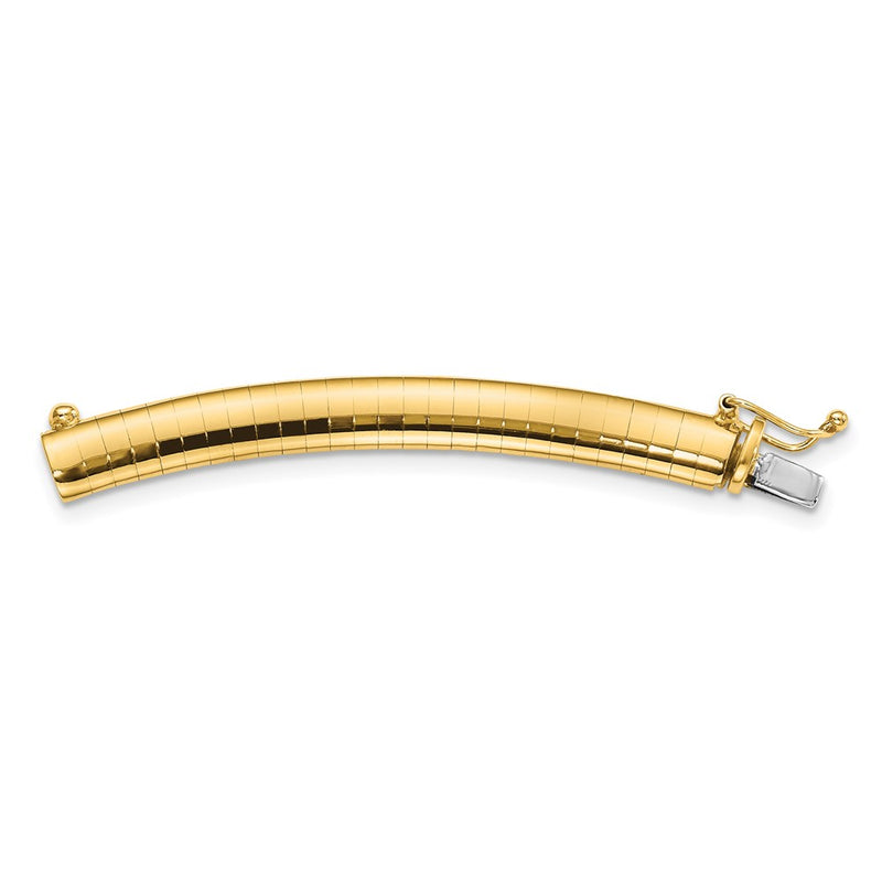 10K Yellow Gold 6mm Omega Extender for 2 Inch Necklace