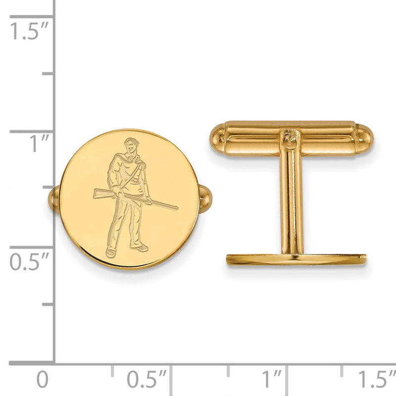 14K Yellow Gold Gold LogoArt West Virginia University Mountaineer Cuff Links