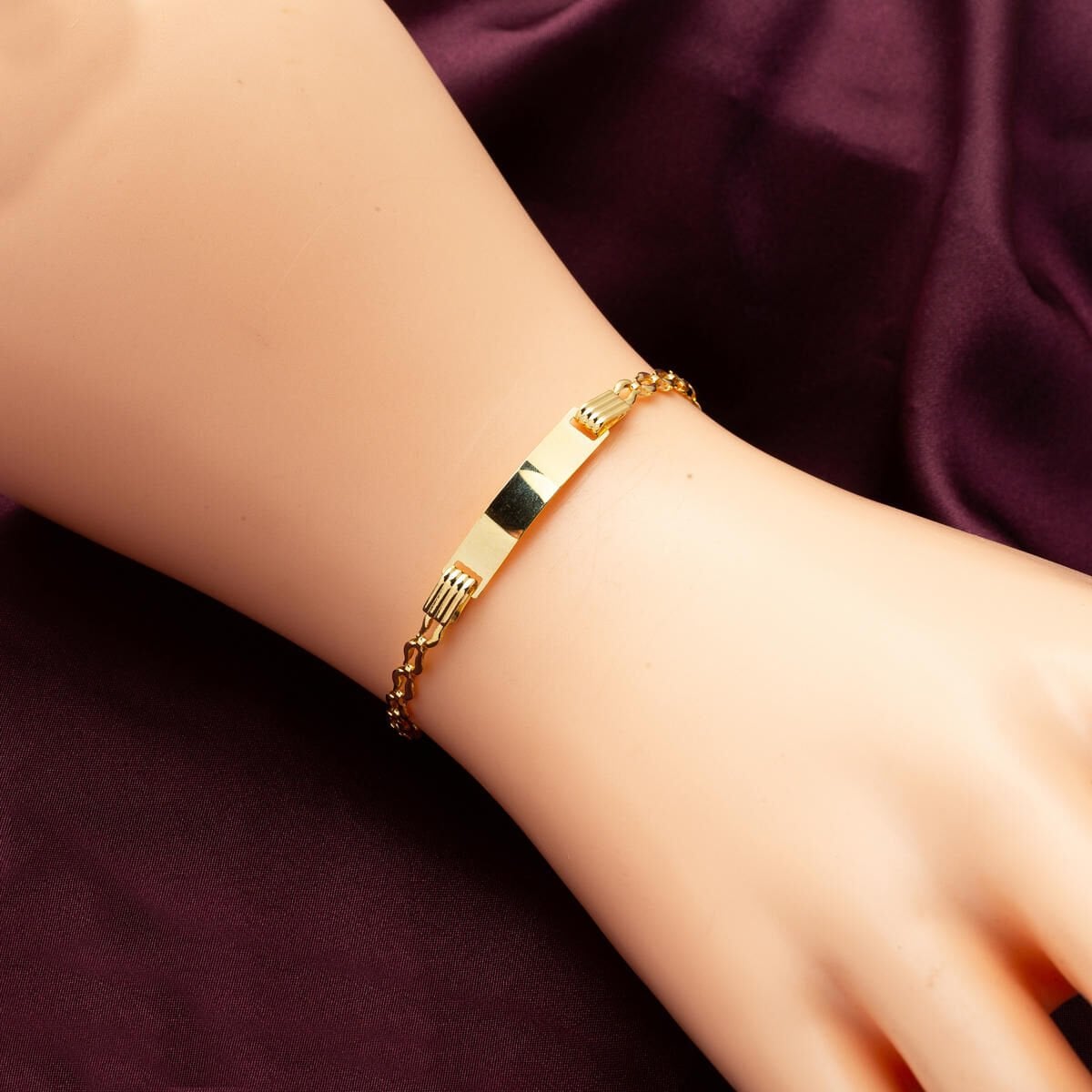 14K Yellow Gold Name Children's Bracelet