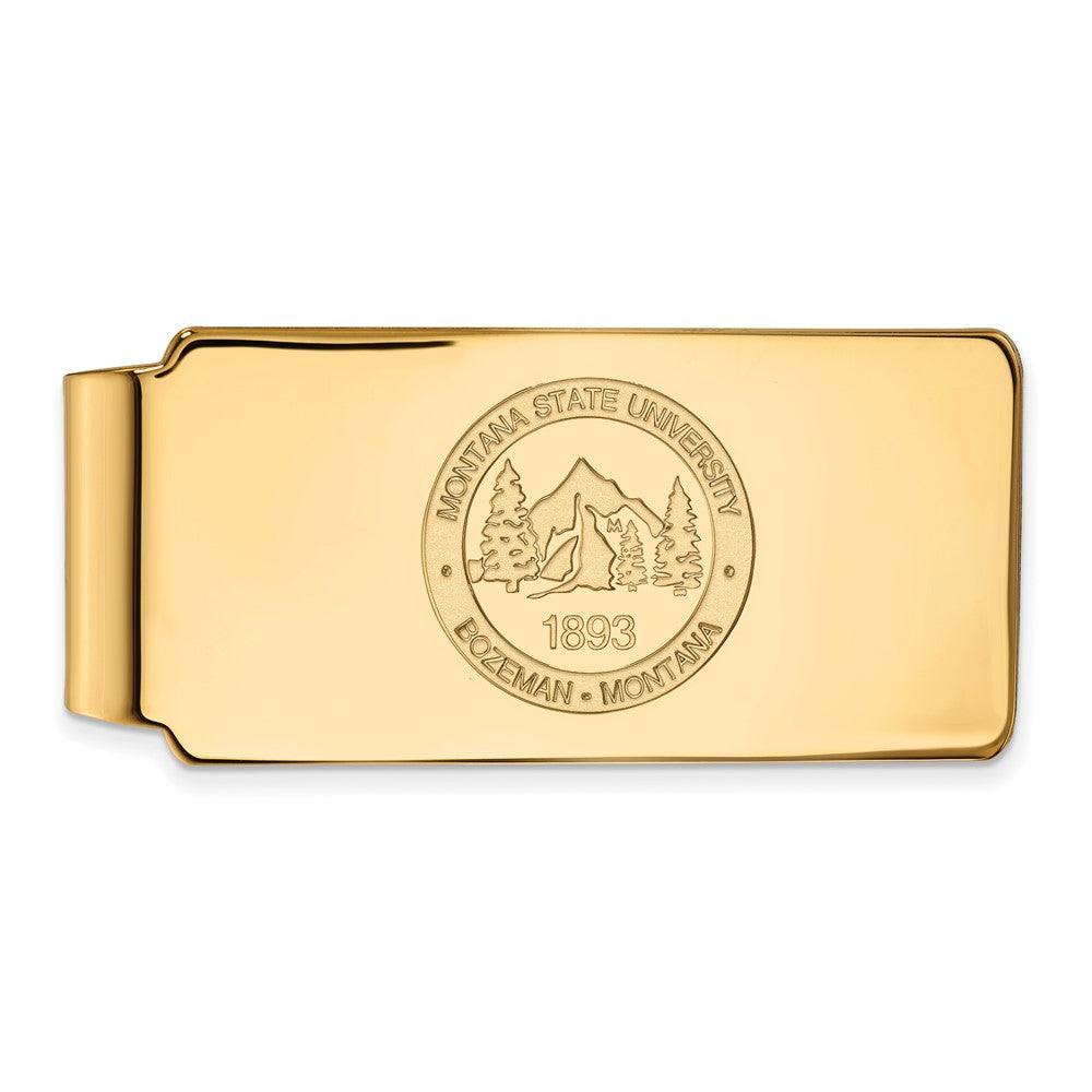 10K Yellow Gold Gold LogoArt Montana State University Crest Money Clip