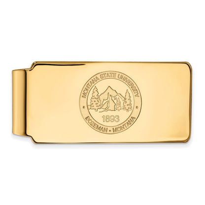 10K Yellow Gold Gold LogoArt Montana State University Crest Money Clip