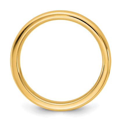 14K Yellow Gold 4mm European Comfort Fit Wedding Band Ring