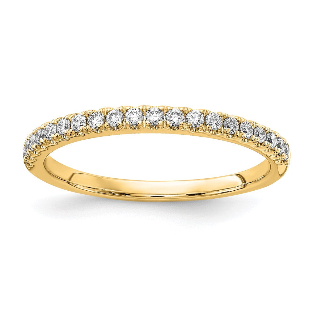 14K Yellow Gold 1/4 carat Lab Grown Diamond VS/SI+ G+ Complete Wedding Band Ring