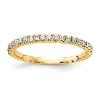 14K Yellow Gold 1/4 carat Lab Grown Diamond VS/SI+ G+ Complete Wedding Band Ring