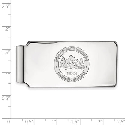 14K White Gold LogoArt Montana State University Crest Money Clip