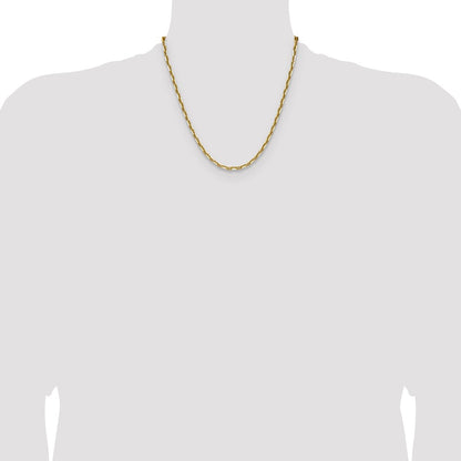 14K Yellow Gold 4.1mm D/C Mariner Anchor 20 Inch Chain