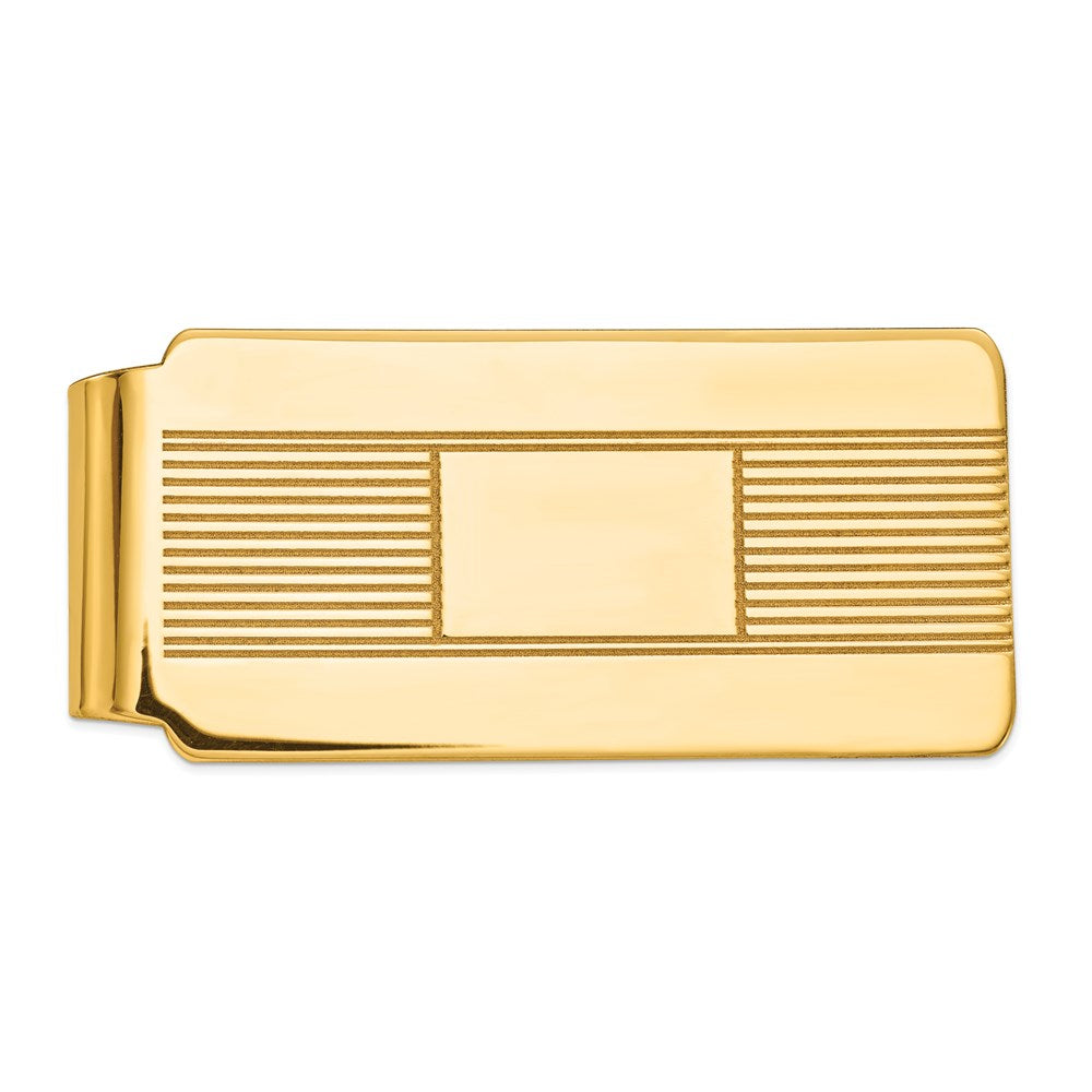 14K Yellow Gold Men's Engravable Money Clip
