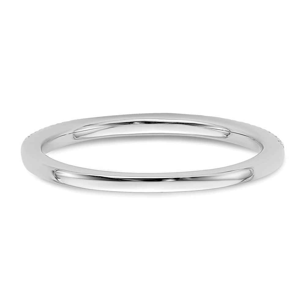 14K White Gold 1/4 carat Diamond Complete Wedding Band Ring