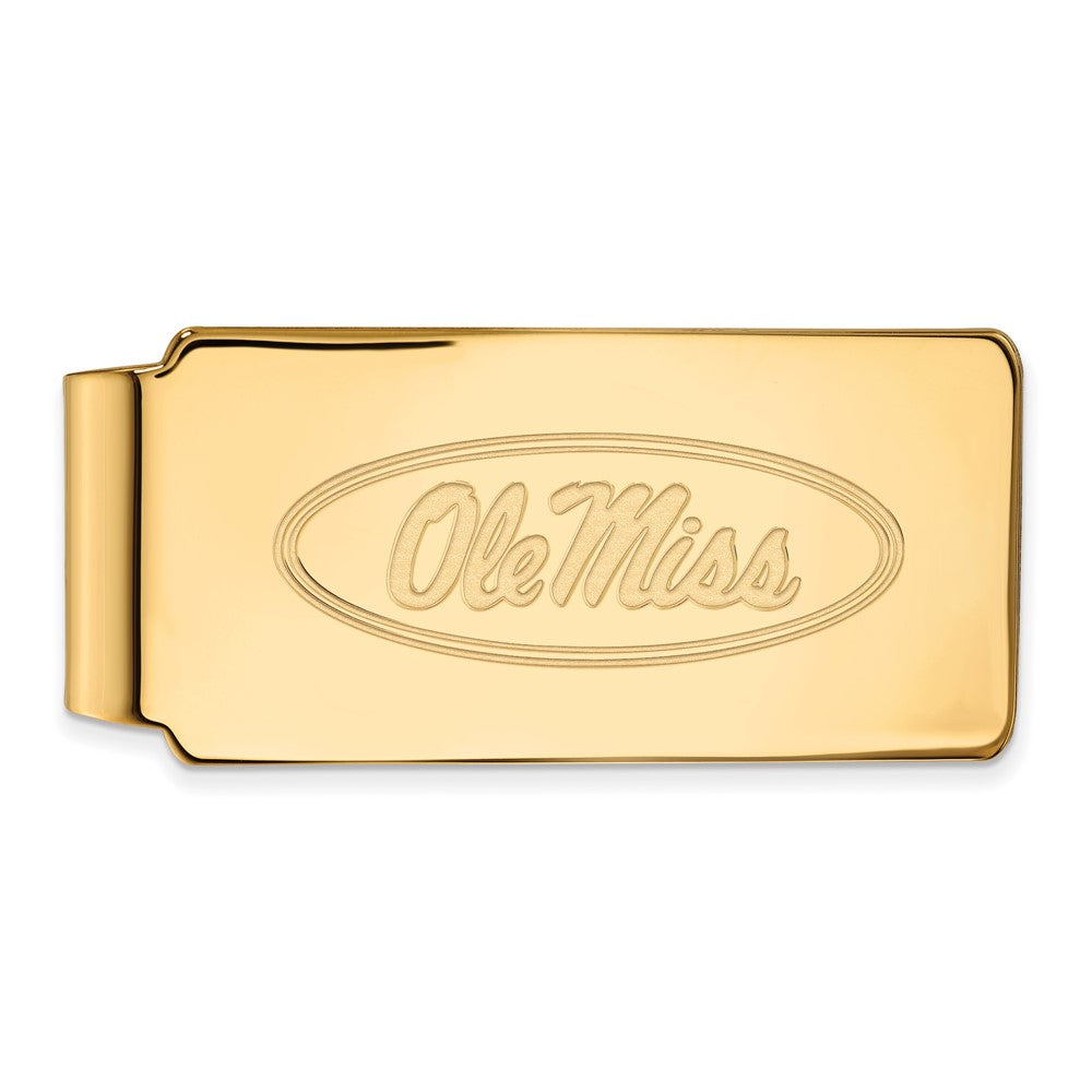 14K Yellow Gold Gold LogoArt University of Mississippi Ole Miss Money Clip